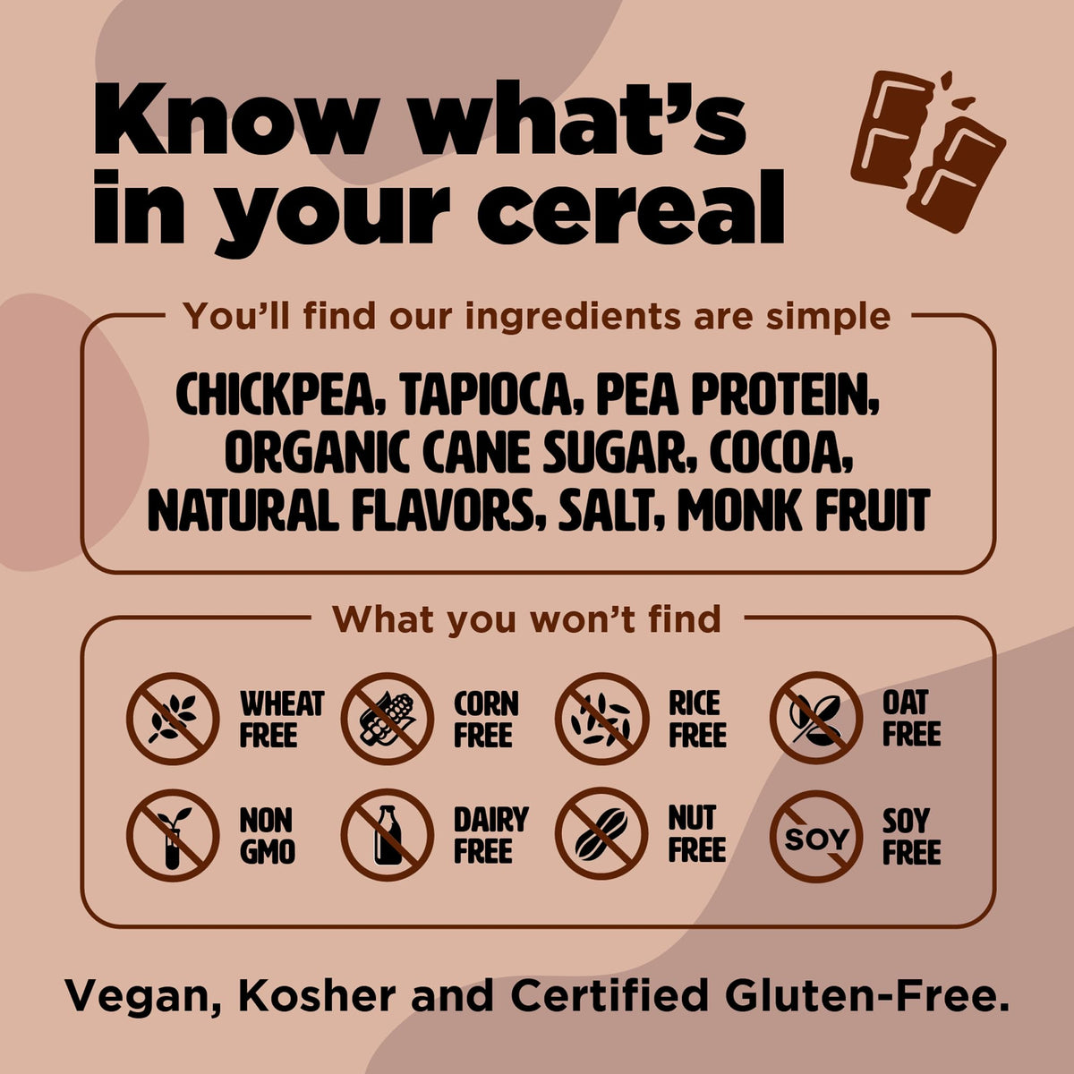 Three Wishes Cocoa cereal 6-pack image emphasizes convenient gluten-free breakfast.