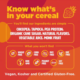 Three Wishes Fruity cereal six-pack display for easy weekly breakfasts.