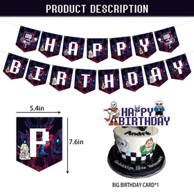 THREEMAO Undertale cake topper enhances centerpiece with character detail.