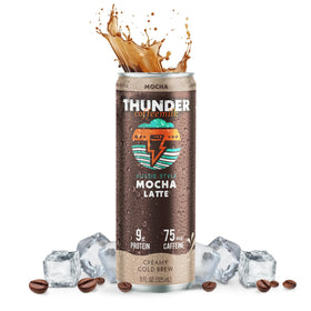 Thunder CoffeeMilk front can shows Aussie-style latte for grab-and-go energy