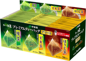 Thunder Tech Ito-en Ocha box shows three premium tea varieties for daily tasting.