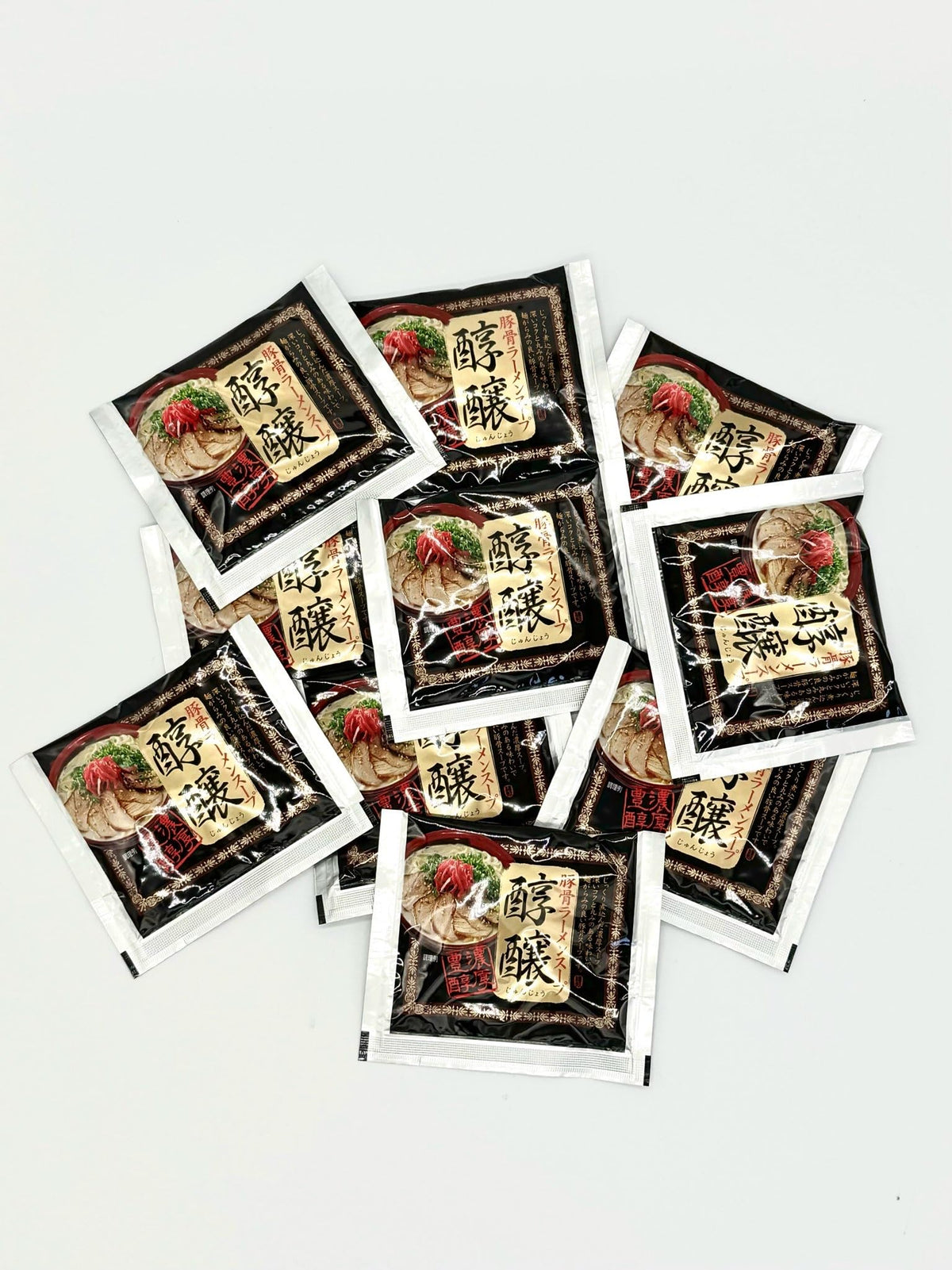Thunder Tech Tonkotsu concentrate front label shows rich pork bone broth for quick ramen dinners.