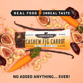 Thunderbird Real Food Bars kid-friendly snack for active families.