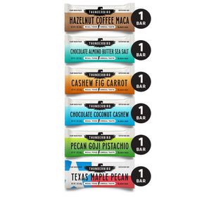 Thunderbird Real Food Bars texture close-up reveals natural ingredients.