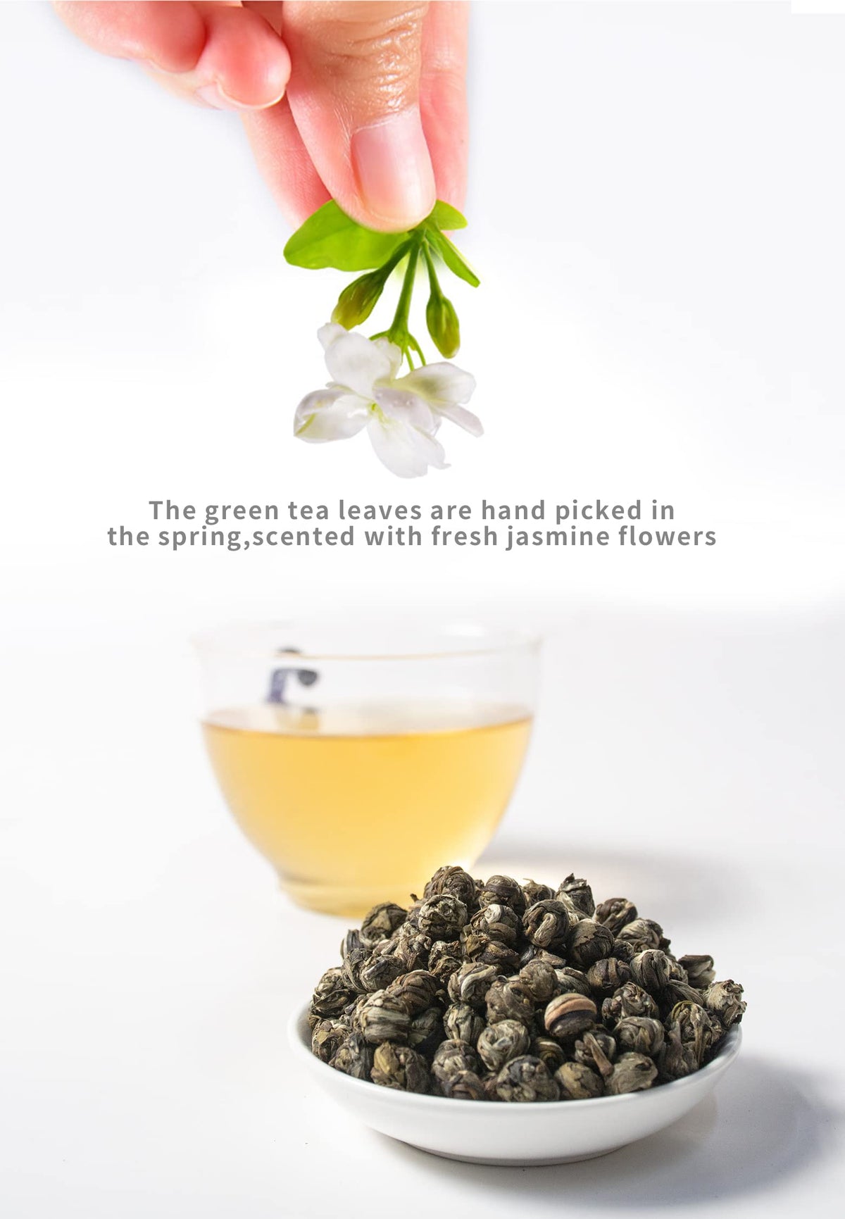 Tian Hu Shan Jasmine Dragon Pearls reseal package maintaining freshness.