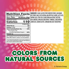 TIC TAC CHEWY outer crunch with a bright fruity center.