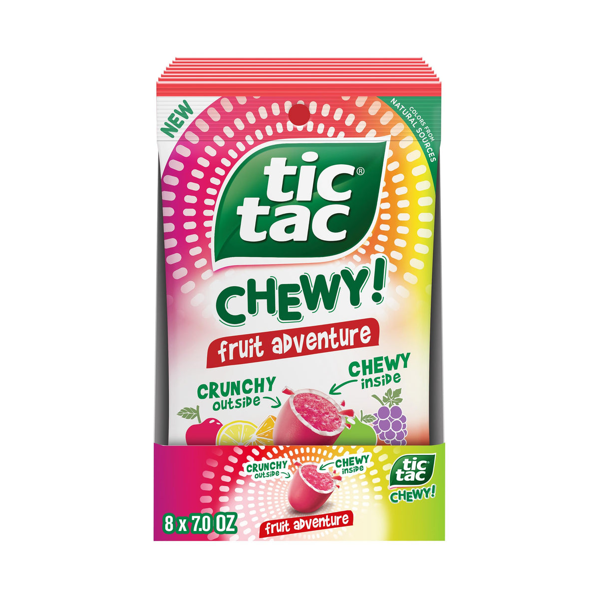 TIC TAC CHEWY Fruit Adventure pack front view for party-ready sharing