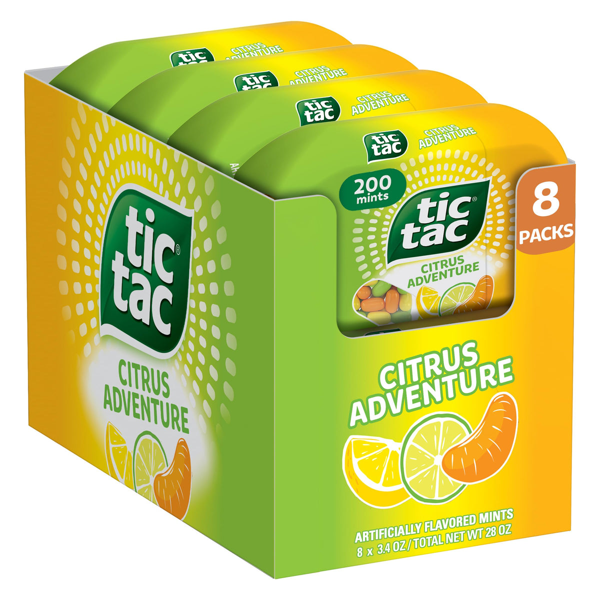 Tic Tac Citrus Adventure front pack view highlighting portable mint freshness