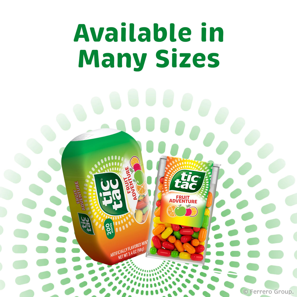Tic Tac Citrus Adventure gluten-free label close-up