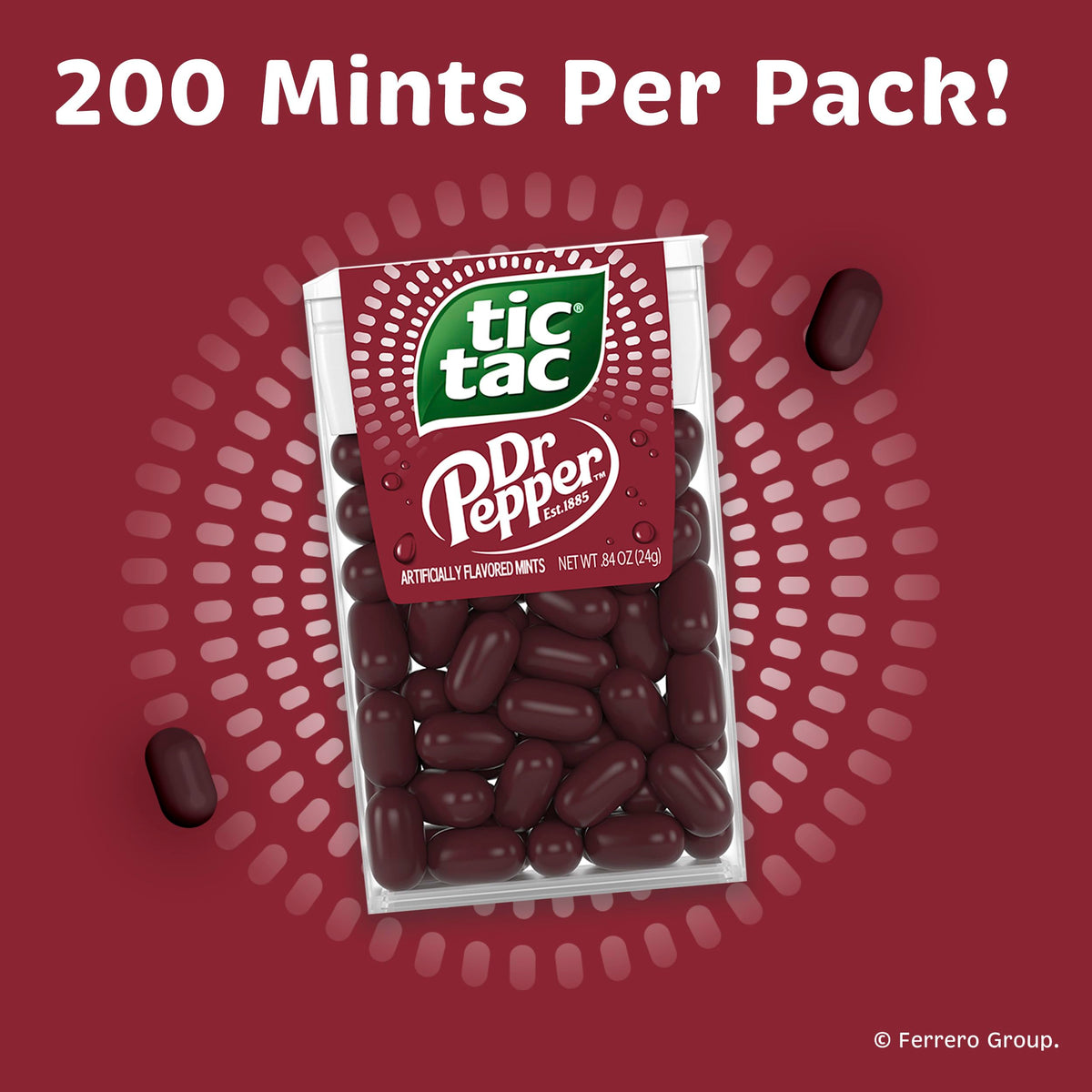 Sharing Tic Tac Dr Pepper mints at a party or game night.