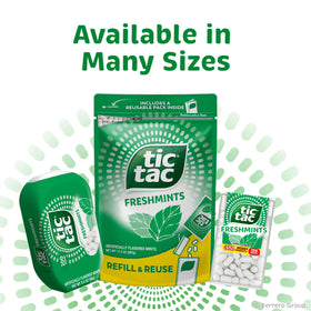 Tic Tac Freshmint travel-friendly pack for trips and errands.