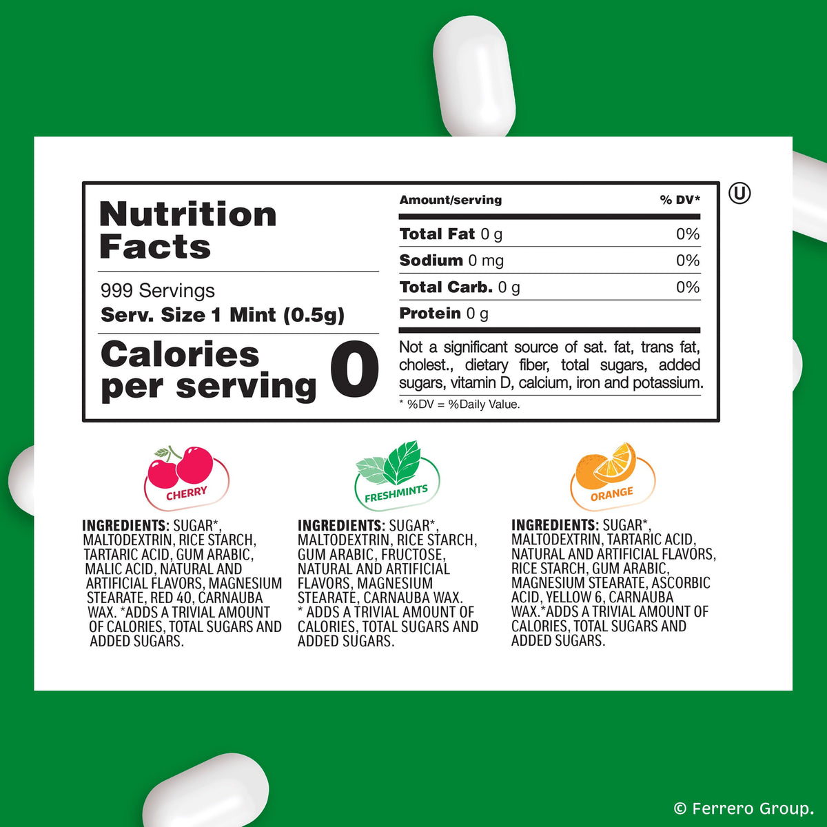 Tic Tac Mega Box back view showing bulk packaging