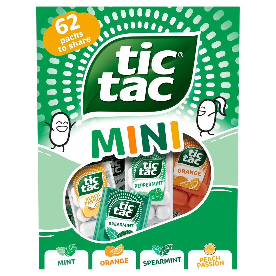 Tic Tac Mini Mints orange-peppermint image, convenient on-the-go breath refresh