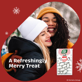 Tic Tac Naughty or Nice mints in a stocking stuffer setup.