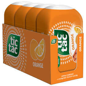 Tic Tac Orange mints four-bottle pack for on-the-go refreshment
