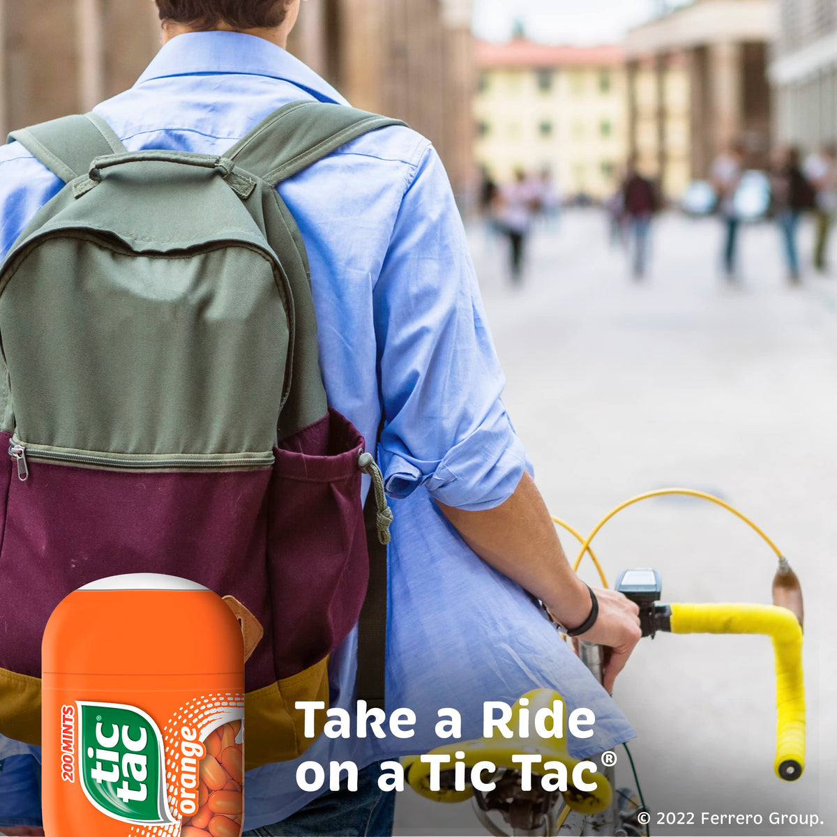 Tic Tac Orange mints in a holiday stocking idea