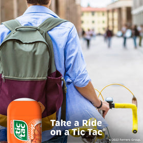 Tic Tac Orange mints in a holiday stocking idea