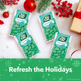 Tic Tac Wintergreen mints on-the-go pack, pocket-sized refreshment.