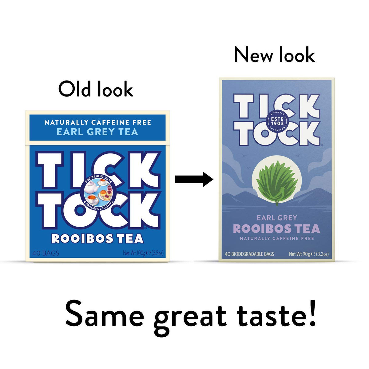 Tick Tock Teas Rooibos Earl Grey cup steep, bright aroma and caffeine-free comfort.