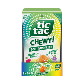 Tic Tac Chewy Sour Adventure exterior crunch showing bold, shareable sour flavor.