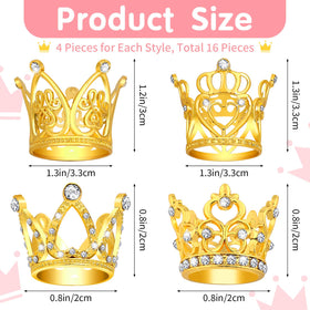 Tidponra mini crowns for bouquets, style-3, timeless shimmer with pearl accents