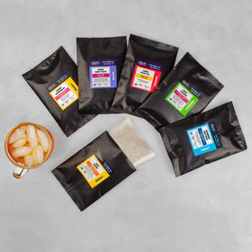 Tiesta Tea 64-ounce pitcher ready for cold brew service over ice.