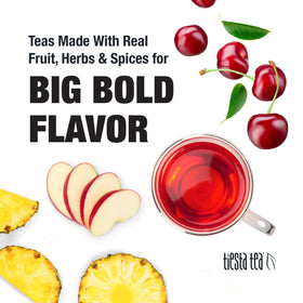 Hot brew steps for Cherry Punch at 208°F to extract full flavor.