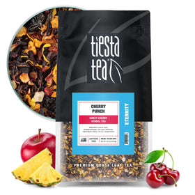 Tiesta Tea Cherry Punch loose leaf in scoop with fresh fruity aroma