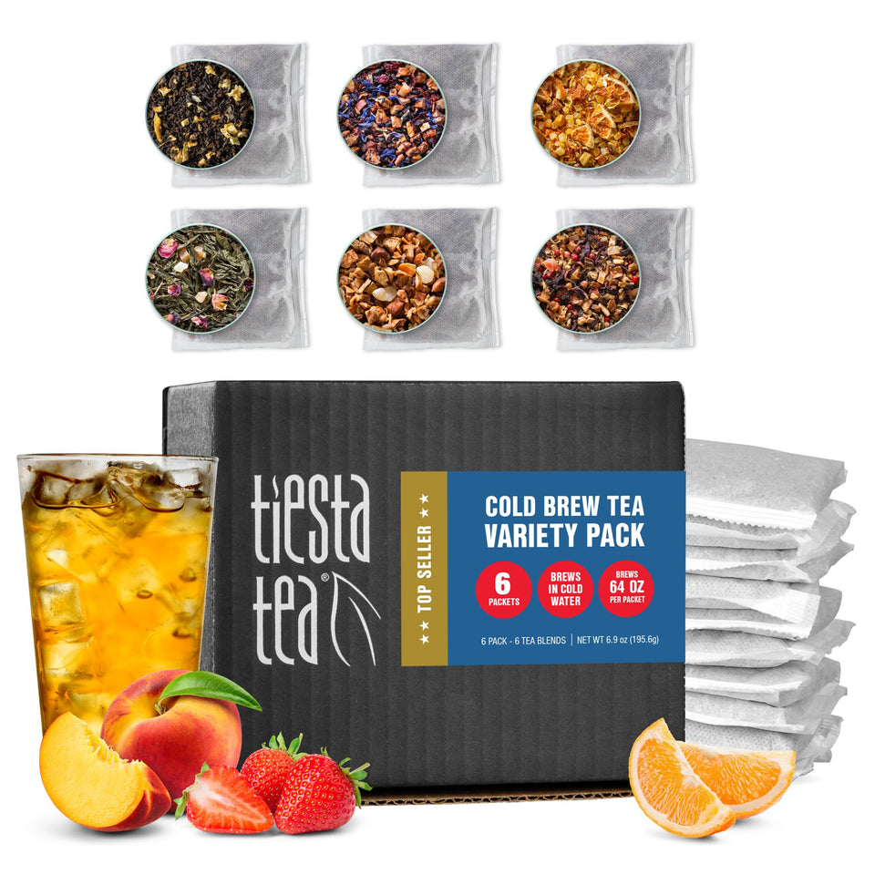 Tiesta Tea six-pack packaging for cold brew variety, ready for gifting or personal use.