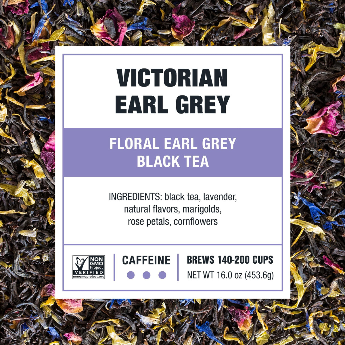 Tiesta Tea floral Earl Grey loose-leaf closeup with lavender and bergamot