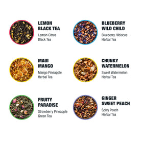 Tiesta Tea Fruity Paradise packet; vibrant flavor for cold brew.