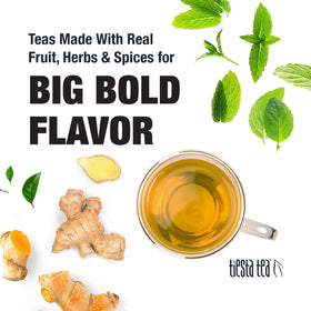 Tiesta Tea Ginger Citrus served hot or iced for versatile refreshment