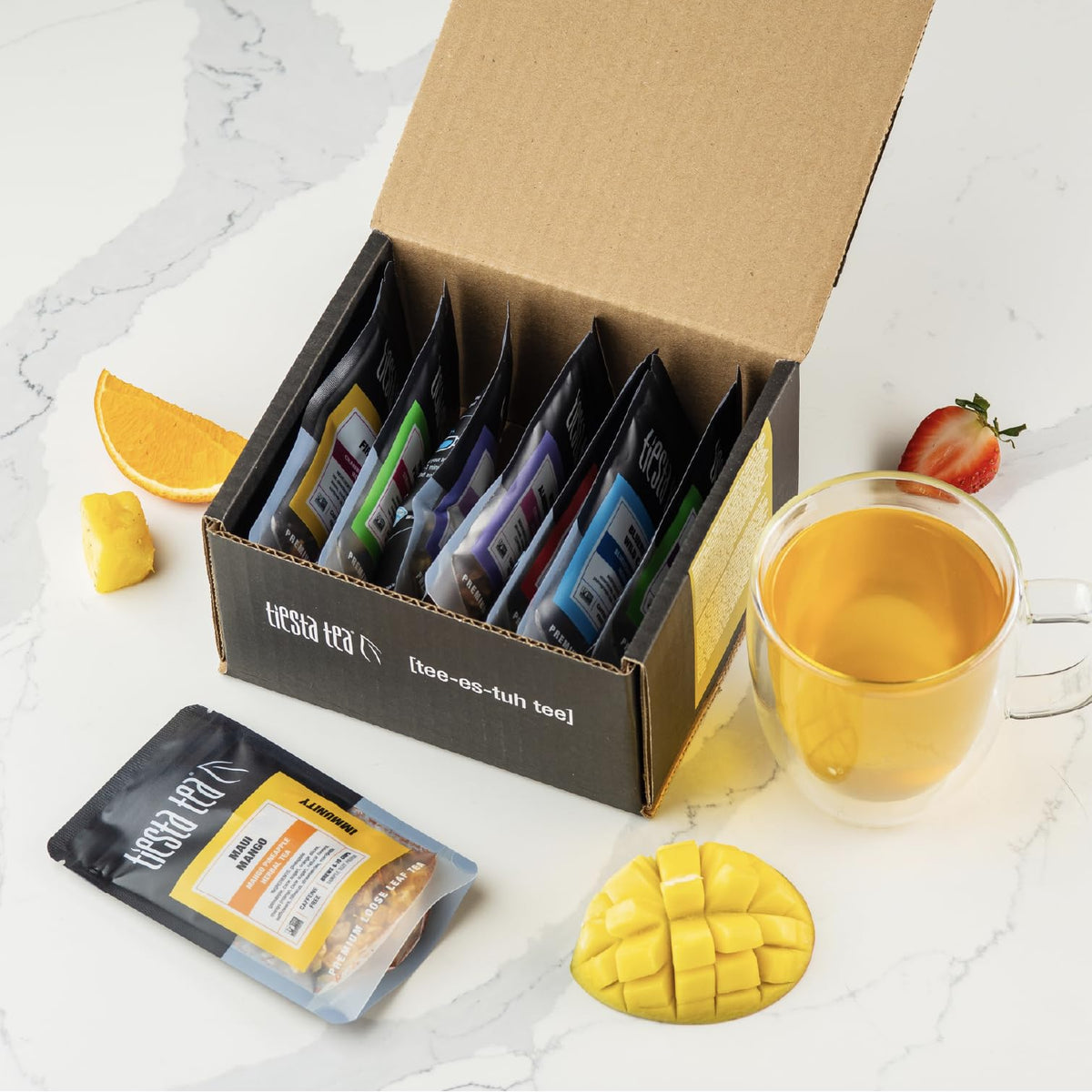 Tiesta Tea Herbal blends in resealable pouches for freshness