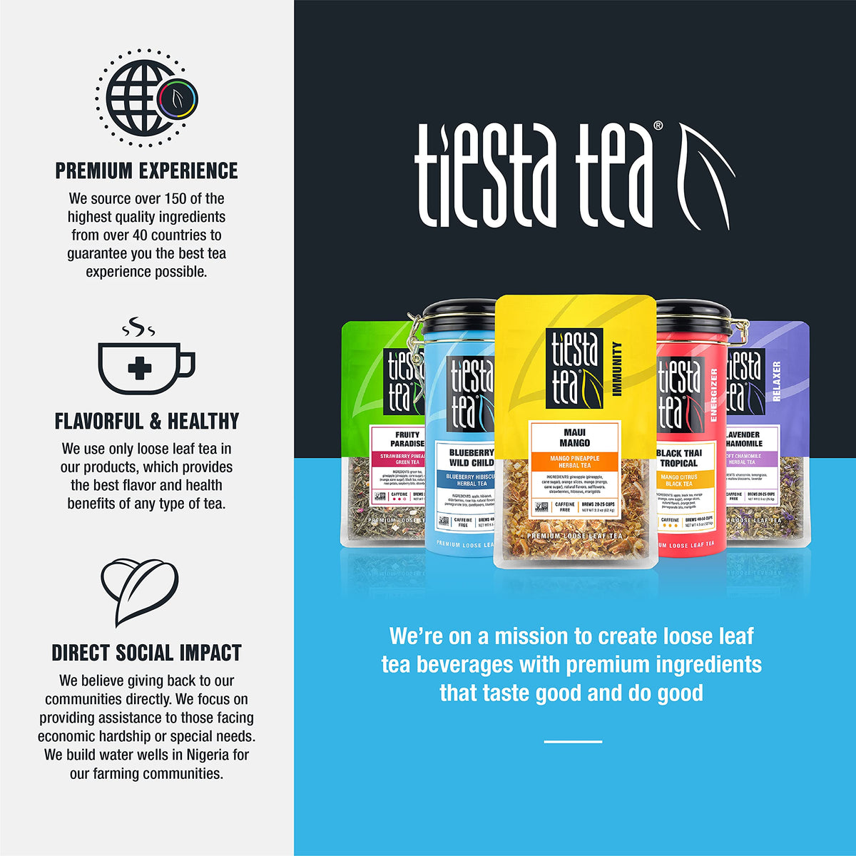 Tiesta Tea hibiscus cups ready to enjoy, caffeine-free and vibrant
