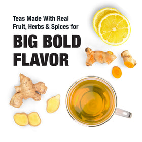 Tiesta Tea hot brew shows vibrant color and inviting aroma in a comforting cup