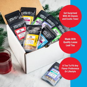 Hot and iced Tiesta Tea setup offers versatile serving options