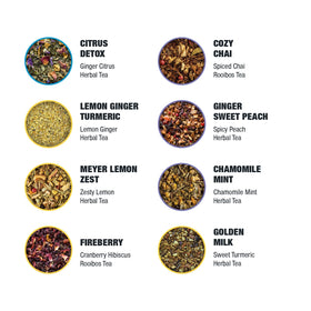 Tiesta Tea Lemon Ginger Turmeric pouch captures zesty citrus with warming spice.