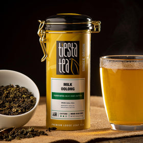 Brewing Tiesta Tea Milk Oolong at 195°F yields a smooth, aromatic cup.