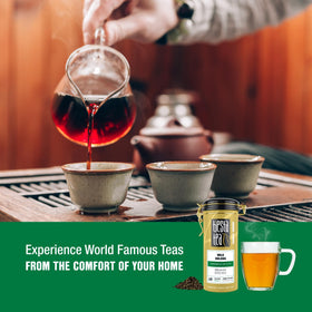 Partially fermented green oolong delivers a rich, balanced Tiesta Tea Milk Oolong.