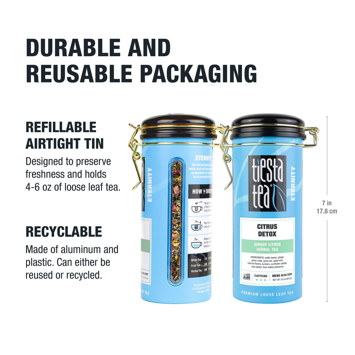 Tiesta Tea Mother's Day gift tin idea with festive packaging
