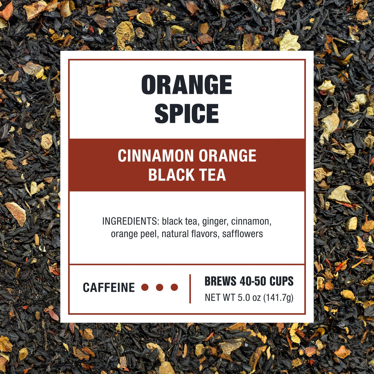 Tiesta Tea Orange Spice cup of hot brew with warm citrus and spice
