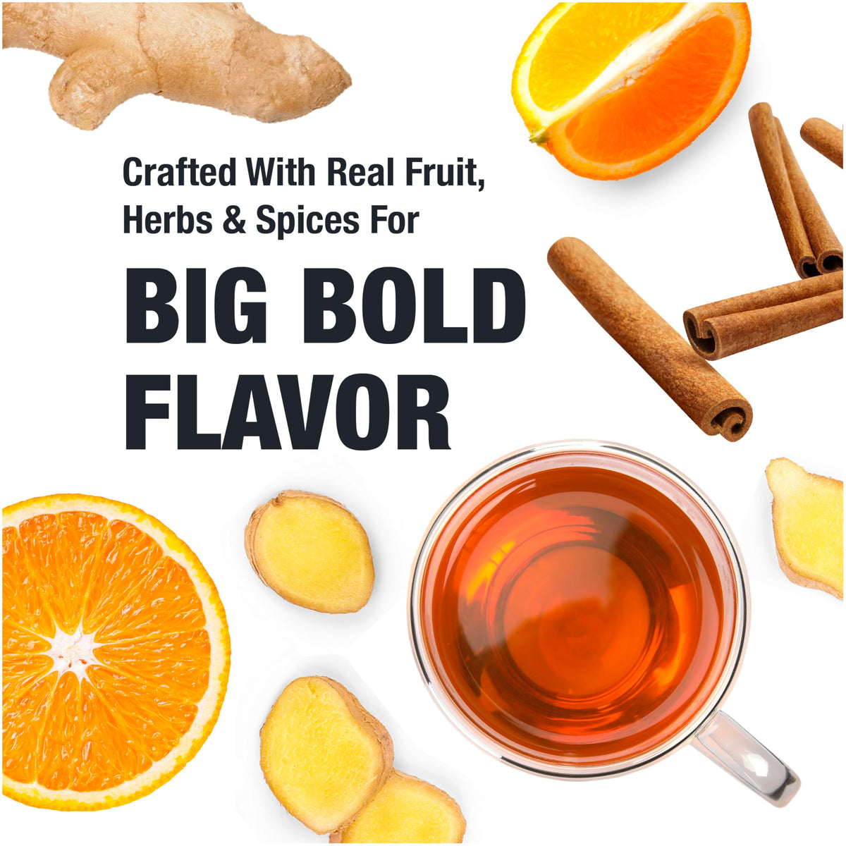 Tiesta Tea Orange Spice close-up highlighting orange peel aroma