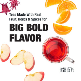 Tiesta Tea Orange Tango iced glass for a cool, citrusy sip.