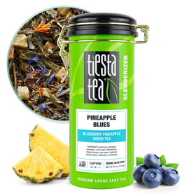 Tiesta Tea Pineapple Blues tin showing premium loose leaf tea ready to brew
