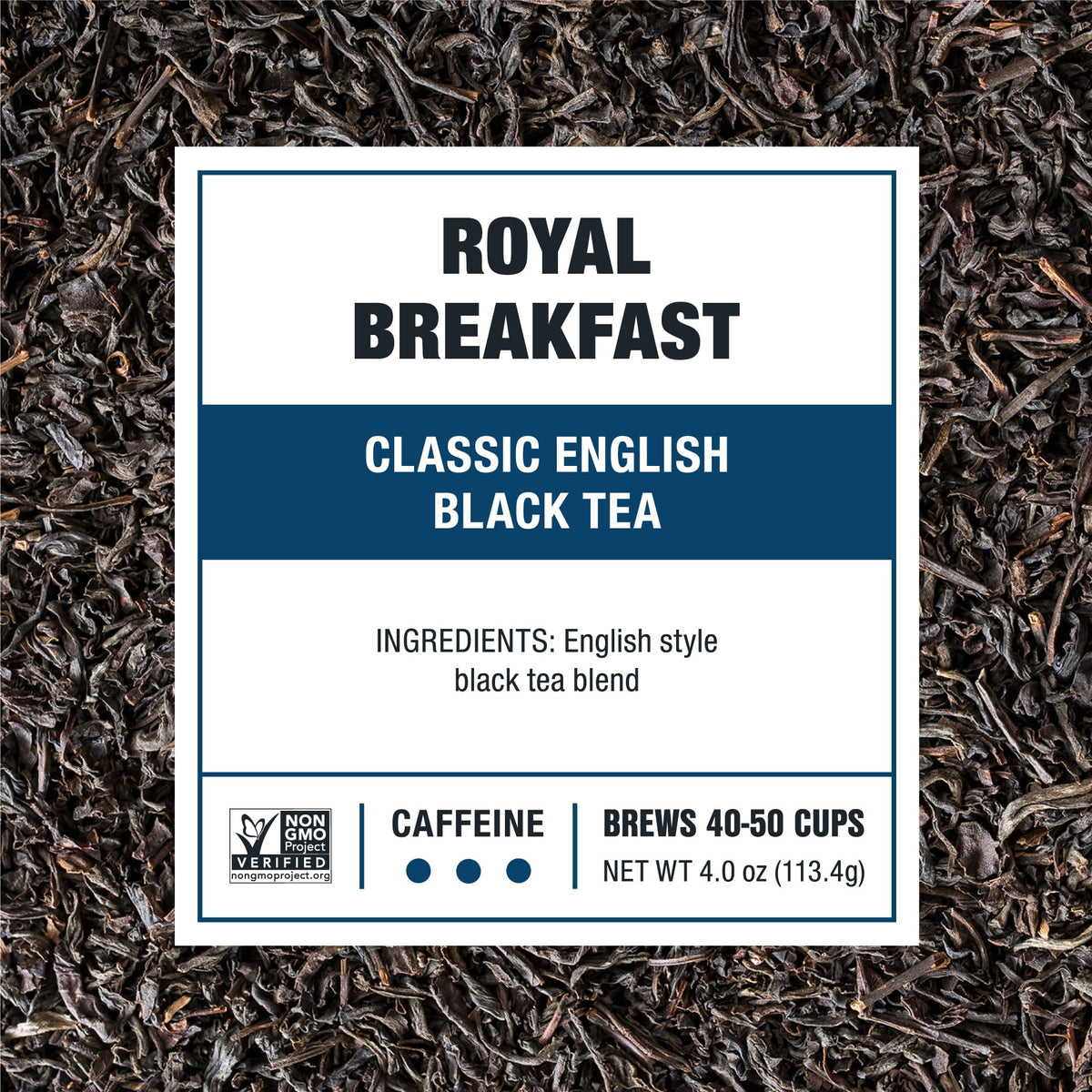 Brewed cup of Tiesta Tea Royal Breakfast reveals bold aroma and malty notes