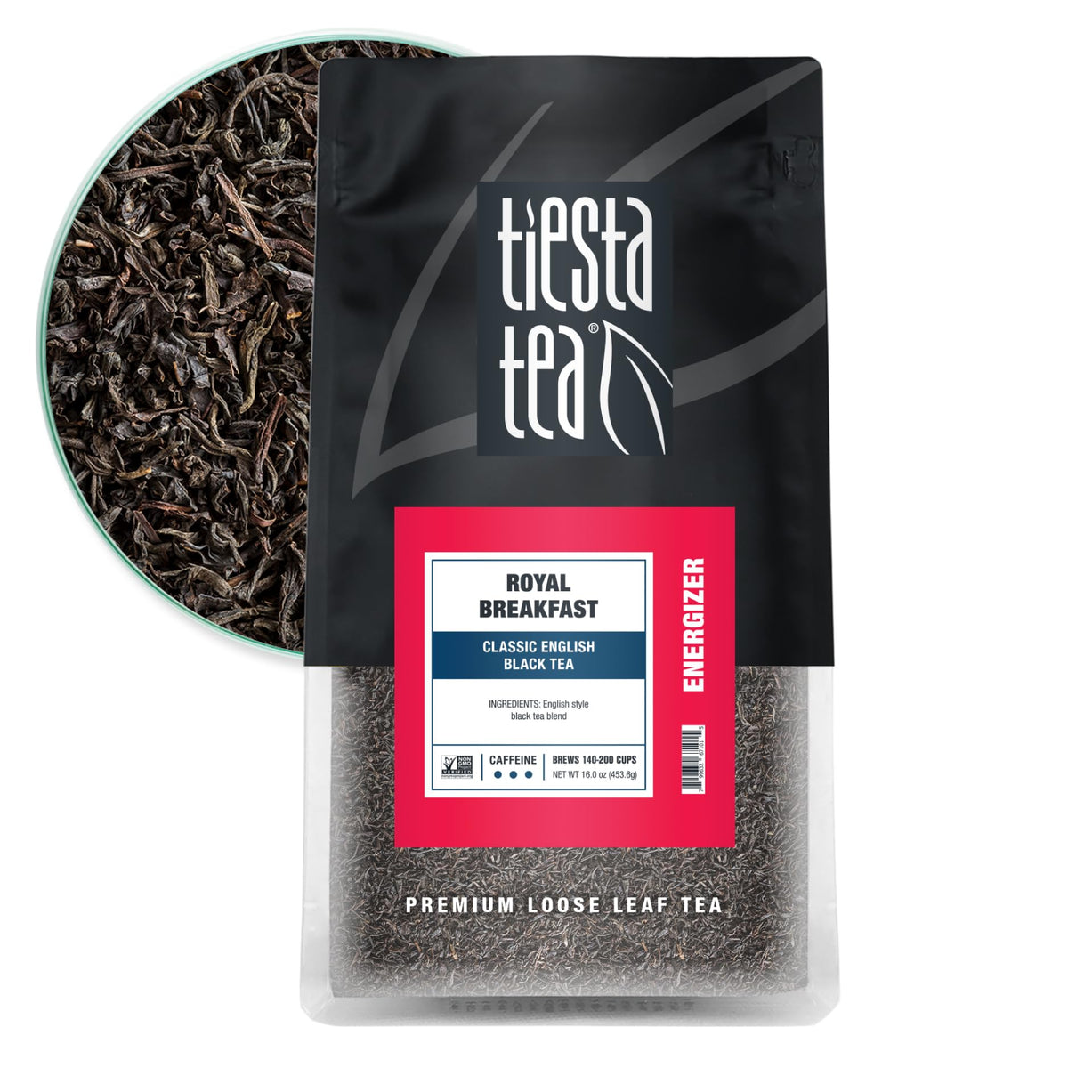 Tiesta Tea Royal Breakfast bulk pouch preserving bold flavor for daily brewing.