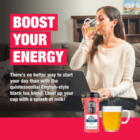 Tiesta Tea Royal Breakfast served hot or iced for versatile refreshment