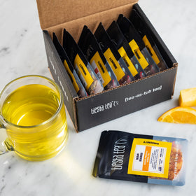 Tiesta Tea Lemon Ginger Turmeric uplifting citrus-ginger profile