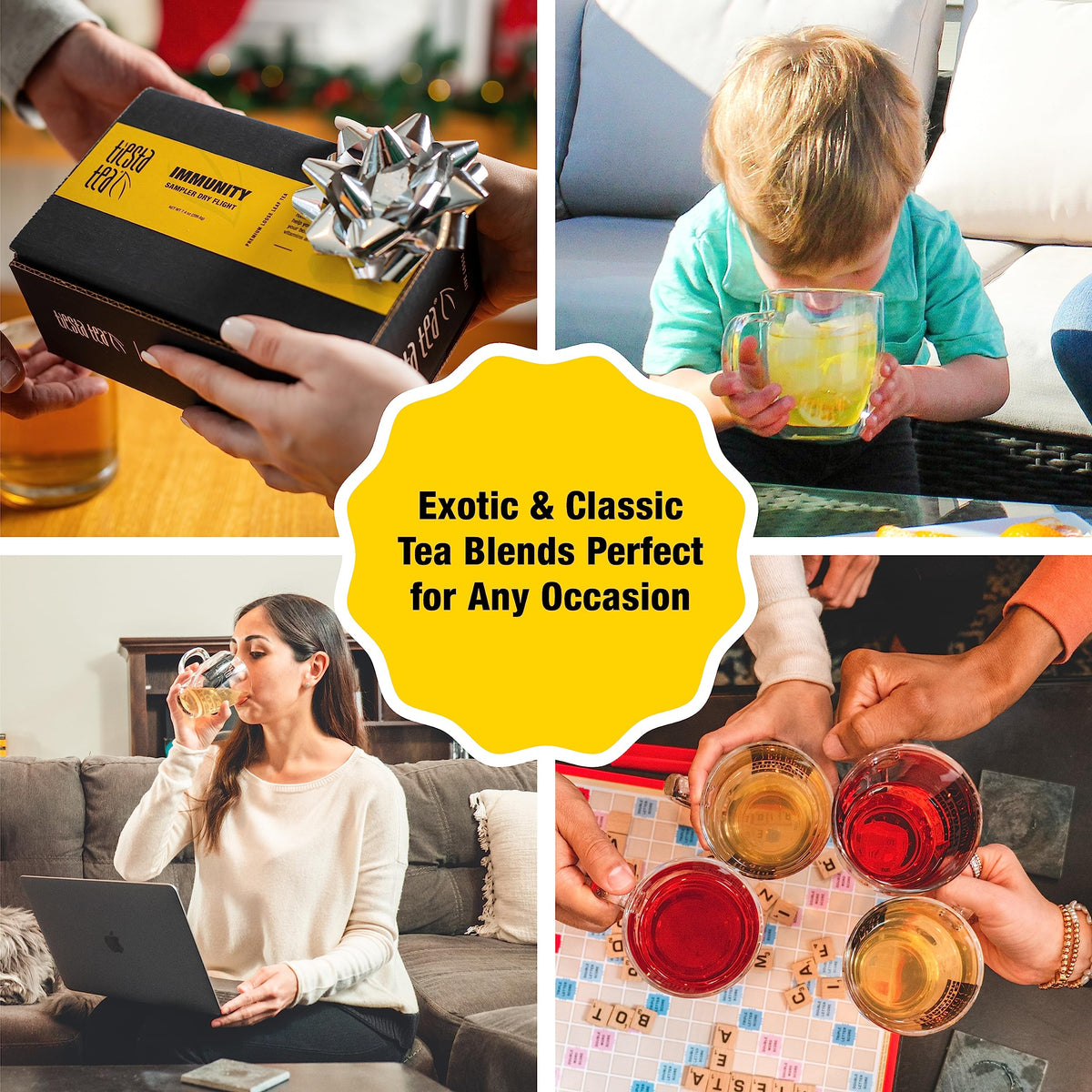 Tiesta Tea Meyer Lemon Zest vibrant lemon finish for hot or iced tea