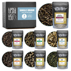 Tiesta Tea single origin sampler packaging for gifting and tasting at home.